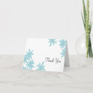 Light Blue Daisies Thank You Card