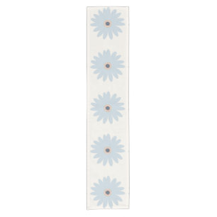 Light Blue Daisy Short Table Runner