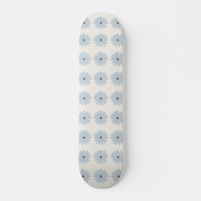 Light Blue Daisy Skateboard (Front)