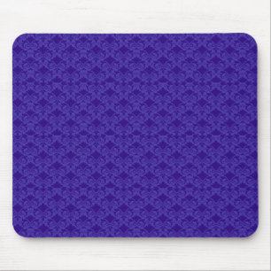 Light Blue Damask Bows Mouse Pad
