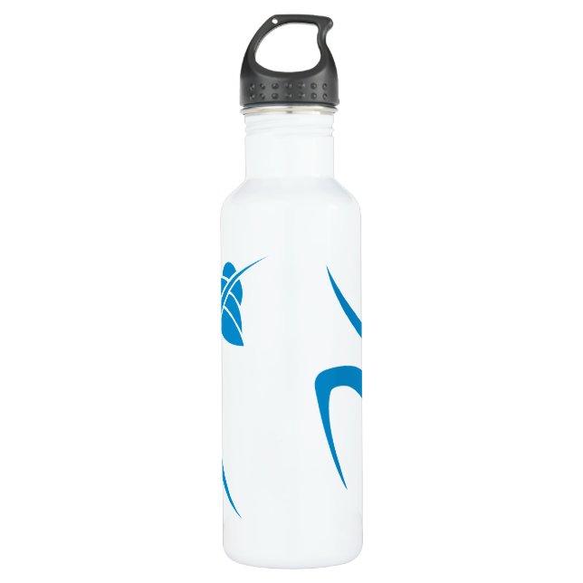 Light Blue Dancing Woman 710 Ml Water Bottle (Front)