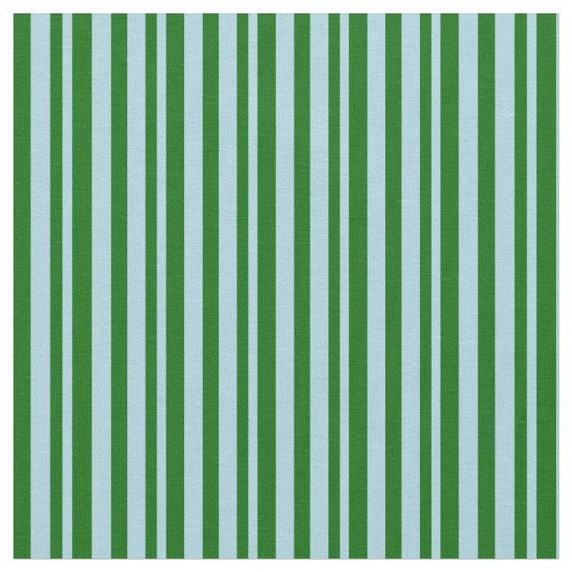 Light Blue & Dark Green Coloured Lines Fabric (Close Up)