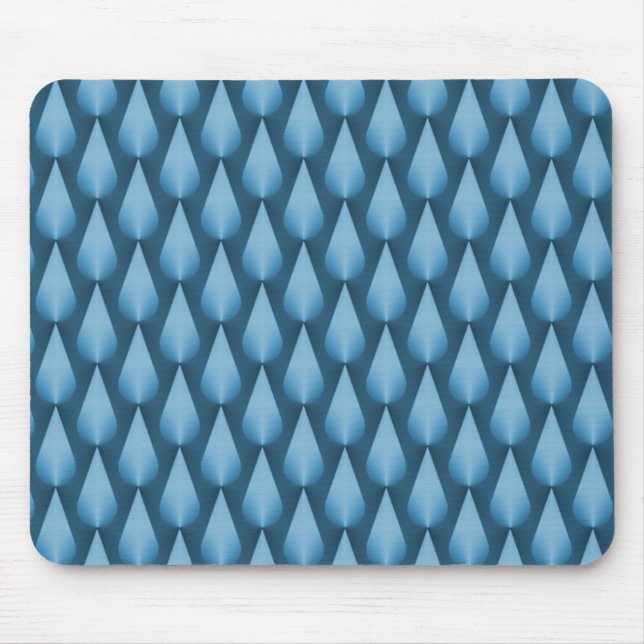 Light Blue Dazzling Raindrops Mousepad (Front)