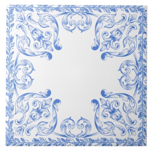 Light Blue Decorative tile (Front)