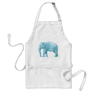 Light Blue Elephant in Watercolor Standard Apron