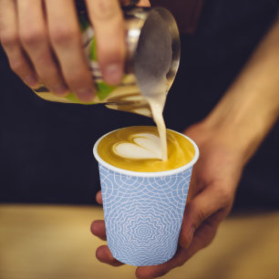 Light Blue Faux Tulle Design Paper Cups