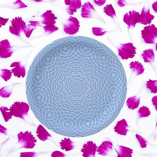 Light Blue Faux Tulle Design Paper Plate