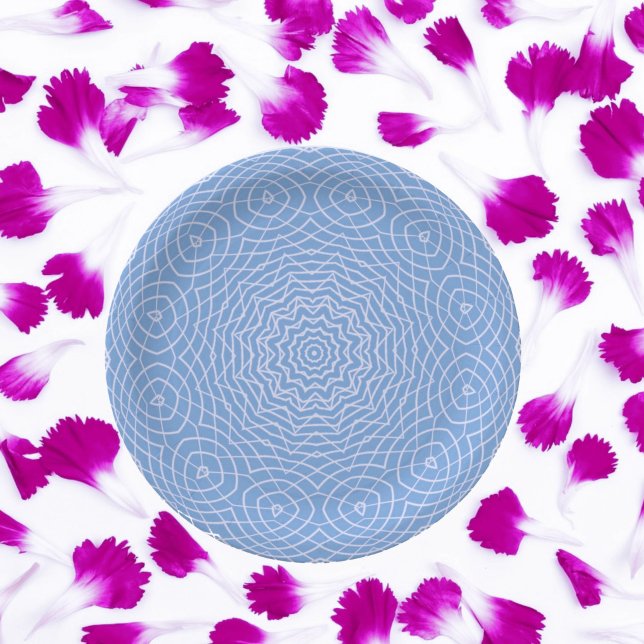 Light Blue Faux Tulle Design Paper Plate (Creator Uploaded)