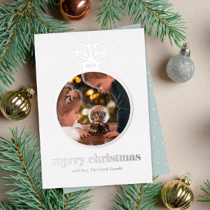 Light Blue Festive Photo In Christmas Ornament