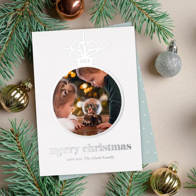 Light Blue Festive Photo In Christmas Ornament  (Creator Uploaded)