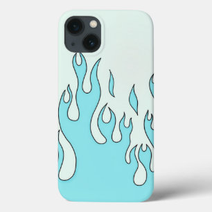 Light blue flame iPhone 13 case