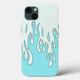Light blue flame iPhone 13 case