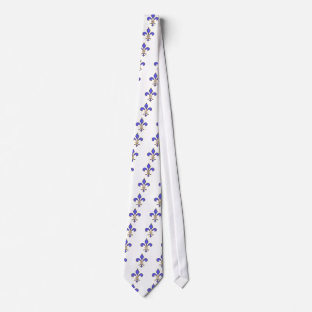 light blue fleur de lis tie (Front)