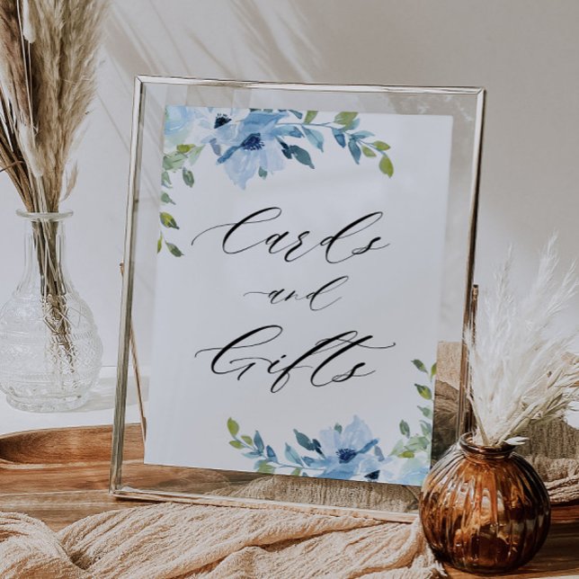 light blue floral cards & gifts sign (Creator Uploaded)