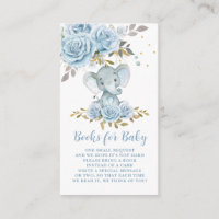 Light Blue Floral Cute Elephant Books for Baby