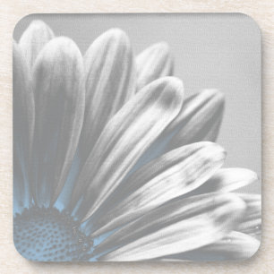 Light Blue Floral Highlights Cork Coaster Set