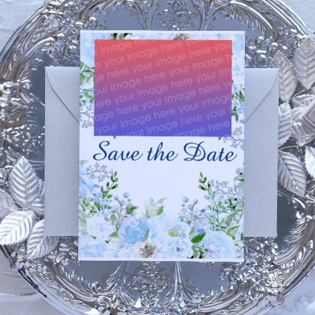 Light blue floral postcard (Creator Uploaded)