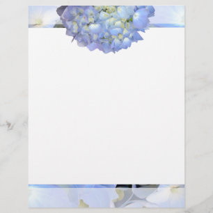 Light Blue Floral Writing Paper