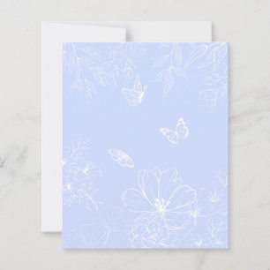 Light Blue Flowers Pattern, Floral, Minimalist