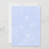 Light Blue Flowers Pattern, Floral, Minimalist