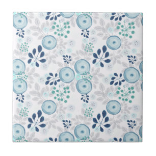 Light blue flowers tile