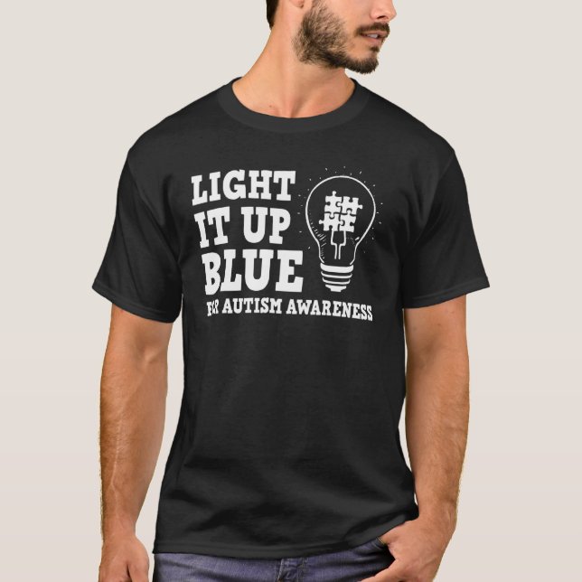 Light Blue For Autism Awareness S Autistics 1 T-Shirt (Front)