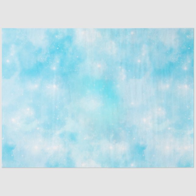 Light Blue Galaxy Series Design 3 Tissue Paper (Front)