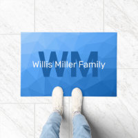 Light blue geometric mesh pattern Monogram
