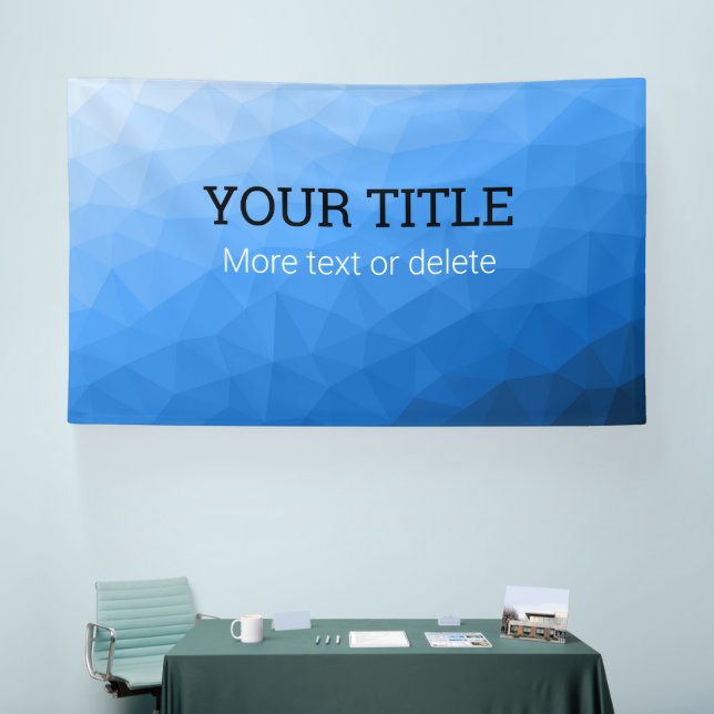 Light blue geometric mesh Triangle custom text Banner (Tradeshow)