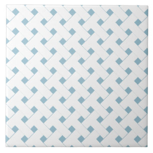 Light Blue geometric trellis Tile