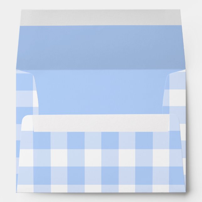 Light blue gingham pattern envelopes (Back (Bottom))