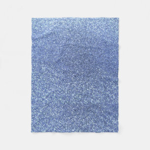 Light blue glitter fleece blanket