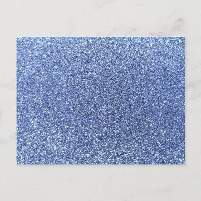 Light blue glitter postcard (Front)