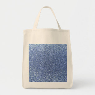 Light blue glitter tote bag