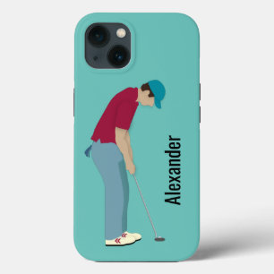 Light Blue Golfing Themed Case-Mate iPhone Case