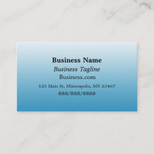 Light Blue Gradient and Black Simple Business Card