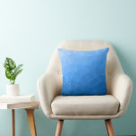 Light blue gradient geometric mesh pattern cushion<br><div class="desc">Cool light dark ombre gradient geometric mesh patterned pillow home decor for modern rooms. 
Triangle geometric mesh with light dark blue ombre gradient.</div>