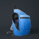 Light blue gradient geometric mesh pattern sling bag<br><div class="desc">Light blue gradient geometric mesh pattern Printed bag. Cool fashion accessory bag for everyone. Triangle geometric mesh with light to dark Blue ombre gradient design.</div>