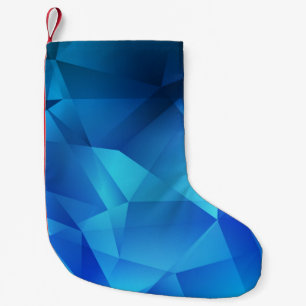 Light BLUE gradient triangles template. Creative i Small Christmas Stocking