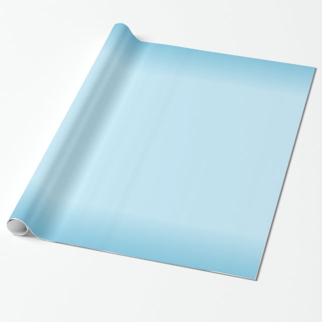 Light Blue Gradient Wrapping Paper (Unrolled)