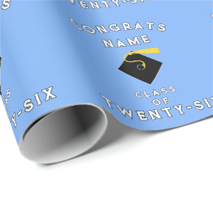 Light Blue Graduation 2025 Gift Wrapping Paper