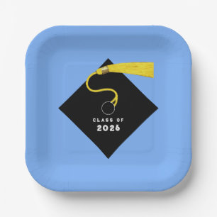 Light Blue Graduation 2026 Party Paper Plate