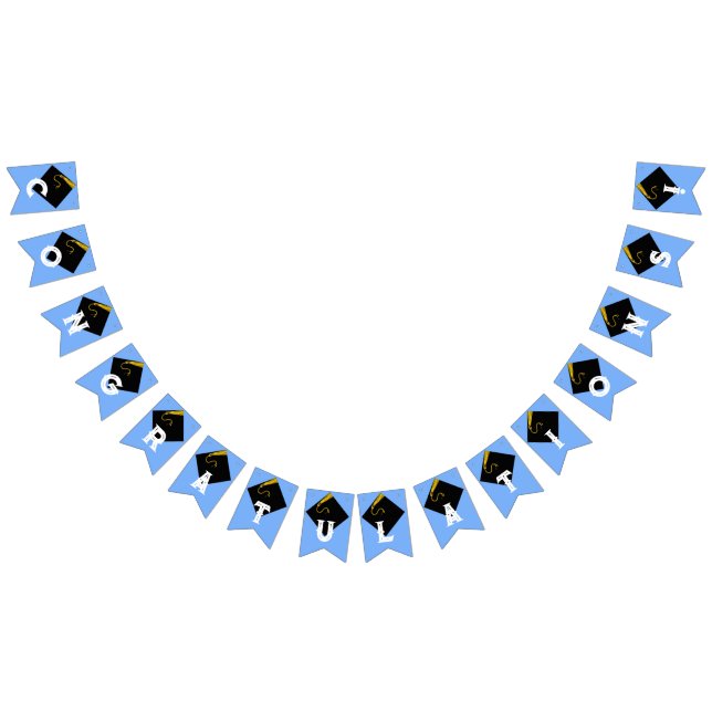 Light Blue Graduation Congratulations Party Idea Bunting (All)