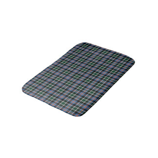 Light Blue, Green, and Black Colorado Plaid Bath Mat