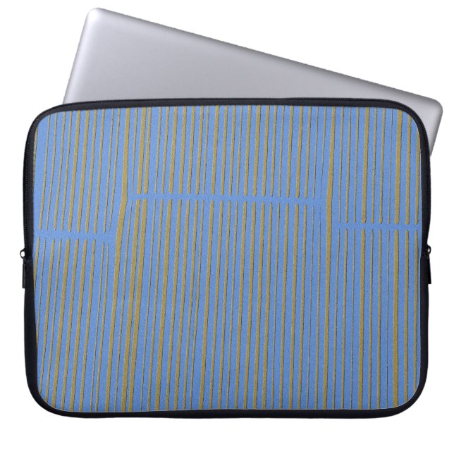 Light Blue Green Cool Cute Modern Unique Laptop Sleeve (Front)