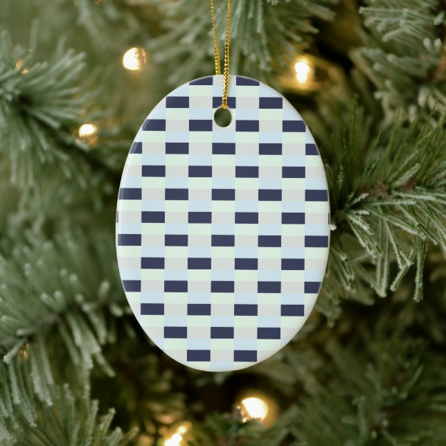 Light blue green with dots combination ceramic tree decoration (Tree)