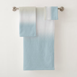 Light Blue Grey Grey Rust Orange Bath Towel Set
