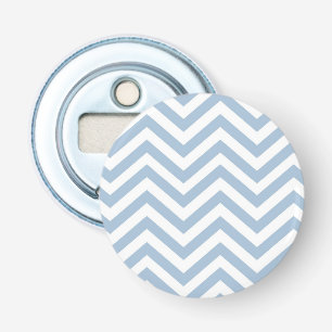 Light Blue Grunge Textured Chevron Bottle Opener