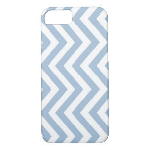 Light Blue Grunge Textured Chevron iPhone 8/7 Case