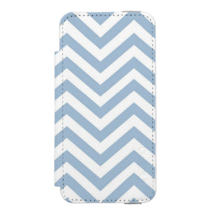 Light Blue Grunge Textured Chevron Incipio Watson™ iPhone 5 Wallet Case